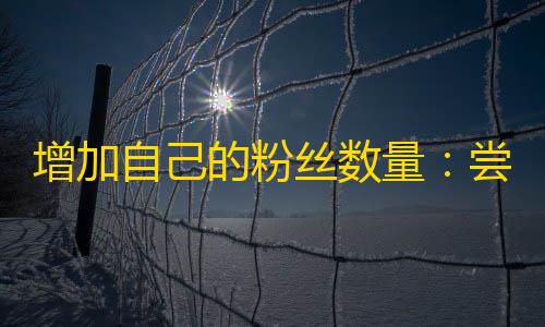 增加自己的粉丝数量：尝试这些方法在抖音上获得更多关注